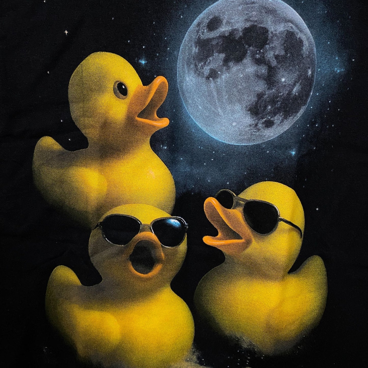 Spencer's Three Rubber Duck Moon Graphic T-Shirt Small