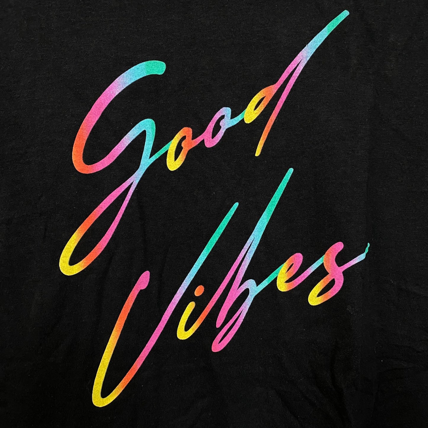 Fashion Nova Good Vibes Only Graphic T-Shirt Medium