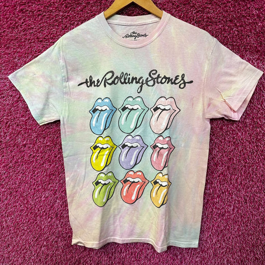 The Rolling Stones pastel tie dye Rock Tshirt size medium