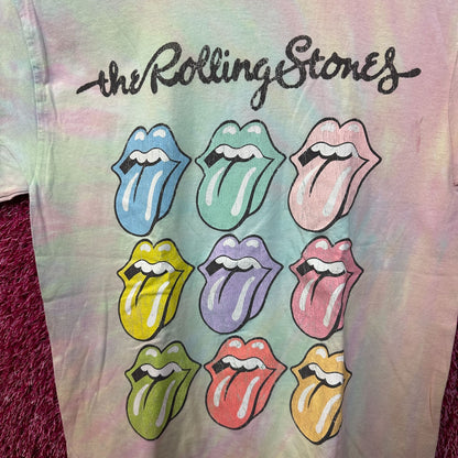 The Rolling Stones pastel tie dye Rock Tshirt size medium