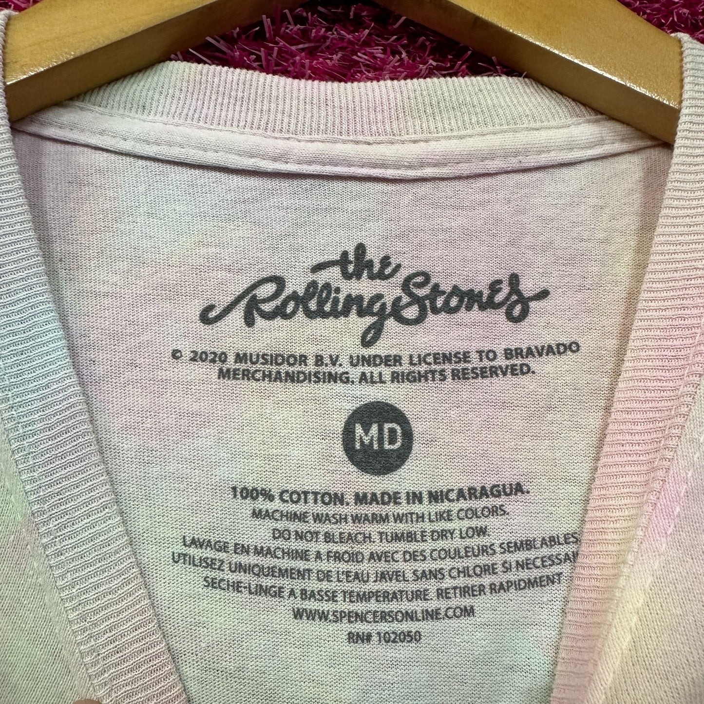 The Rolling Stones pastel tie dye Rock Tshirt size medium
