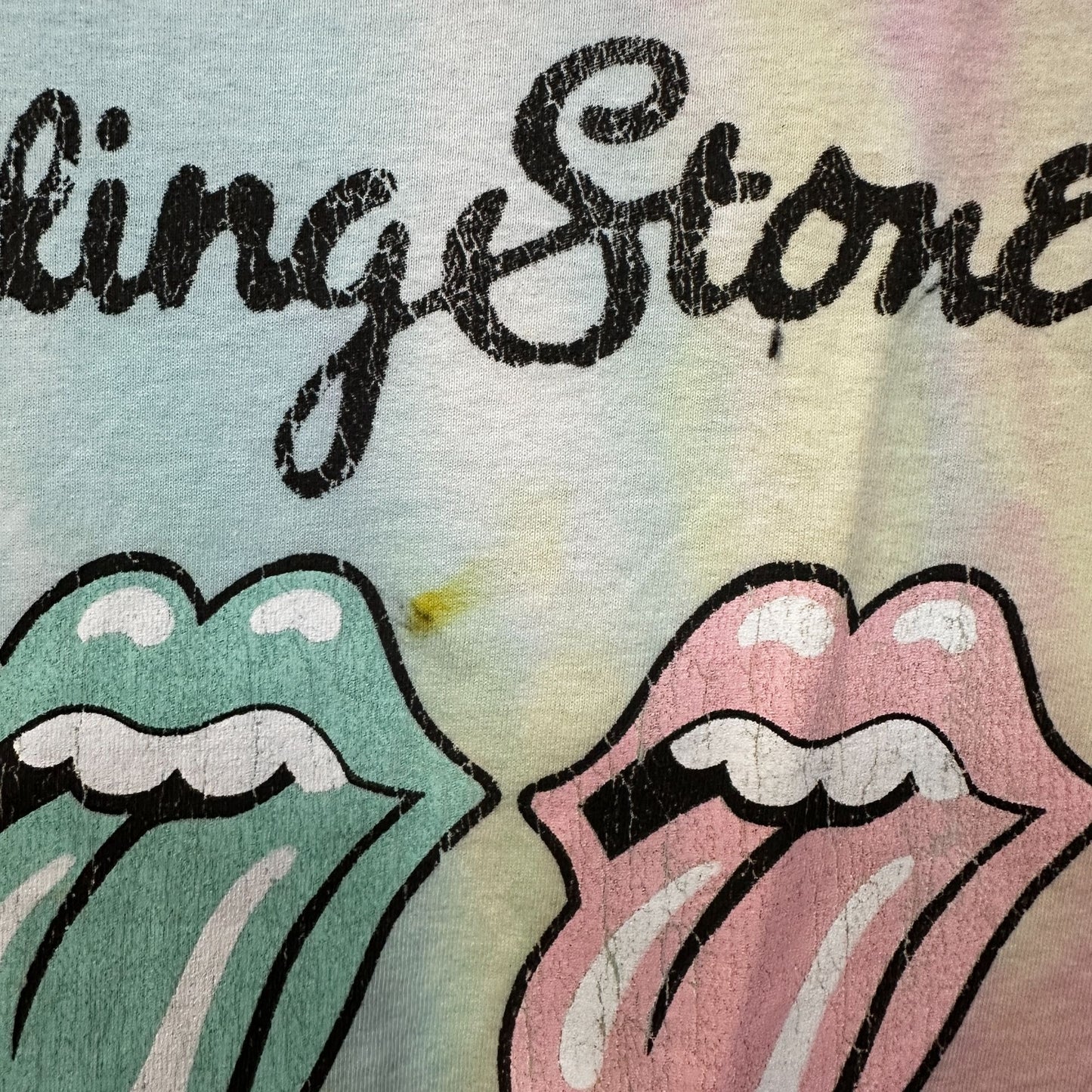 The Rolling Stones pastel tie dye Rock Tshirt size medium