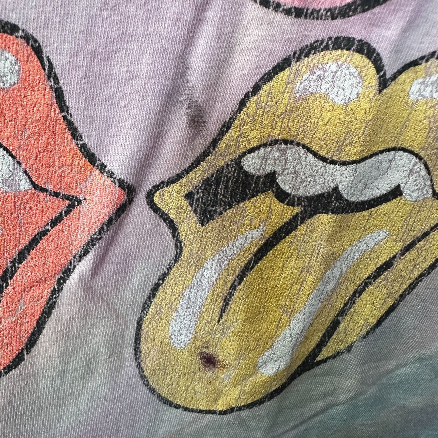 The Rolling Stones pastel tie dye Rock Tshirt size medium