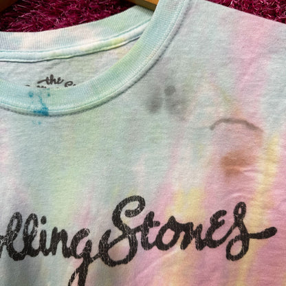 The Rolling Stones pastel tie dye Rock Tshirt size medium