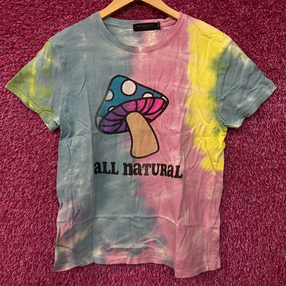 All natural Mushroom Tiedye Tshirt Small