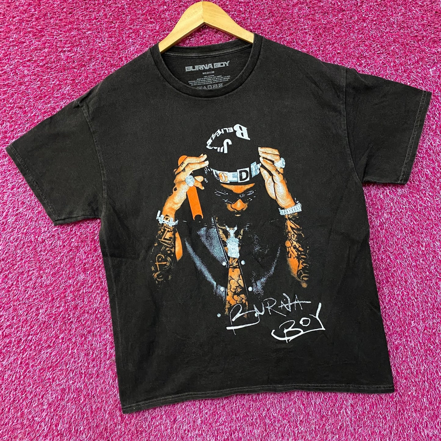 Burna Boy I Told Them Tour Graphic Design T-Shirt Medium