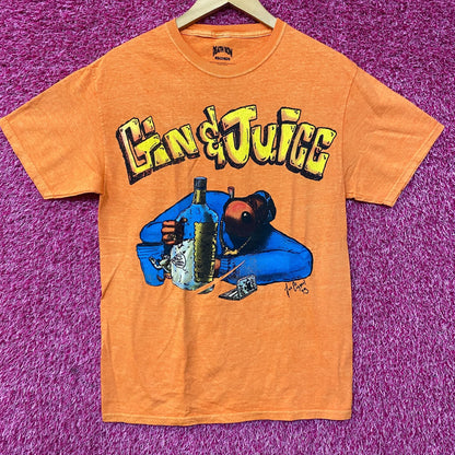 Death Row Records Gin & Juice Snoop Doggy Dog Graphic T-Shirt Medium