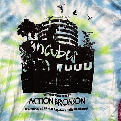 Incubus and Action Bronson at The Hollywood Bowl Tour Tee 2x
