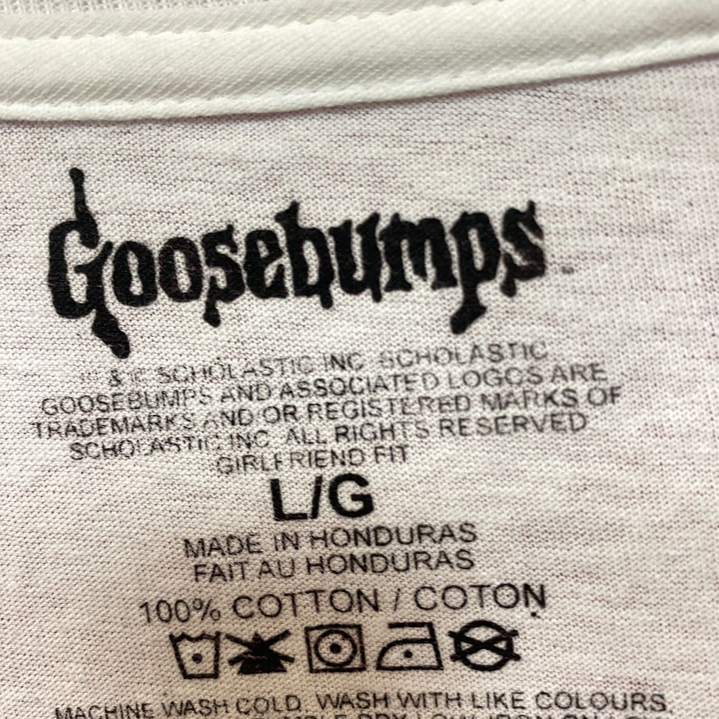 Goosebumps RL Stine Horror Series Cover Art Collage Tee L