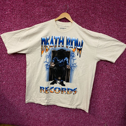 Death Row Records Puffy Electric Chair Inmate Logo Rap Tee 2XL