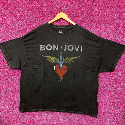 Bon Jovi You Give Love a Bad Name Heart and Dagger T-Shirt 2XL