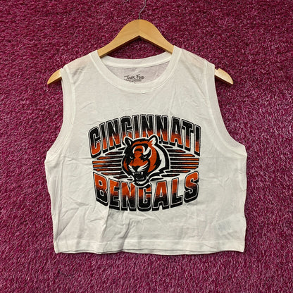 Junk Food Clothing NFL Cincinnati Bengals Cropped Sleeveless T-Shirt Medium