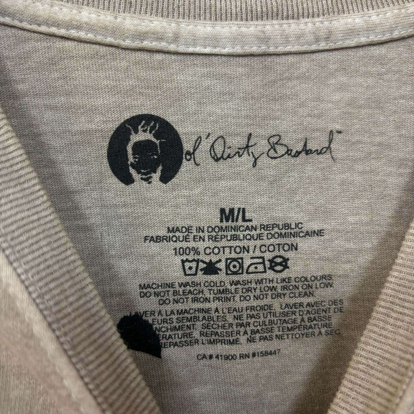 Wutang clan Ol' Dirty Bastard Keep it Dirty rap tee size large