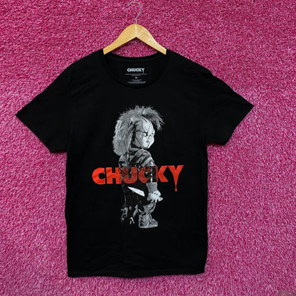Chucky Black and White Portrait Tshirt size medium