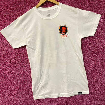 Broken Promises x Hot Stuff Get Burned White T-Shirt Small