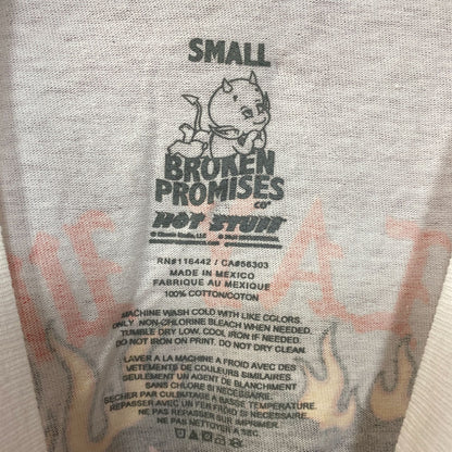 Broken Promises x Hot Stuff Get Burned White T-Shirt Small