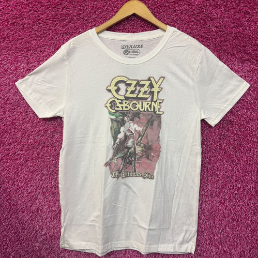 Ozzy Ozbourne The Ultimate Sin Bedazzled Goth Metal Tee medium