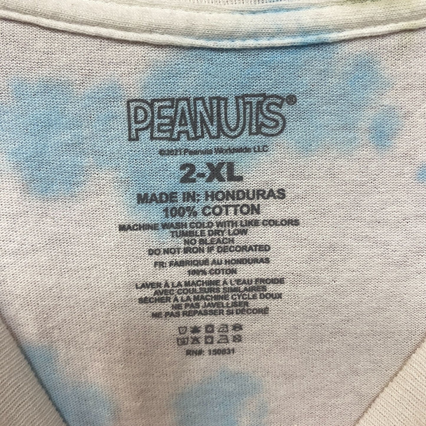 Peanuts Snoopy and the Gang Tie Dye T-Shirt 2XL