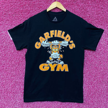 Garfield's Gym Lifting Sub Graphic Design T-Shirt Medium