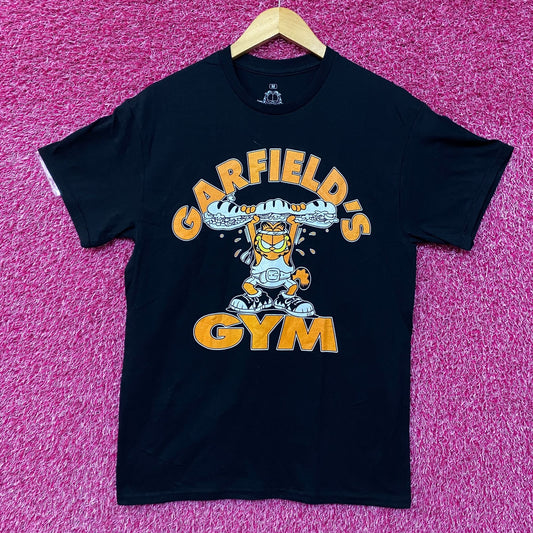 Garfield's Gym Lifting Sub Graphic Design T-Shirt Medium