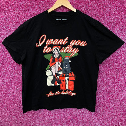 Billie Eilish Stay For The Holidays Graphic T-shirt Large