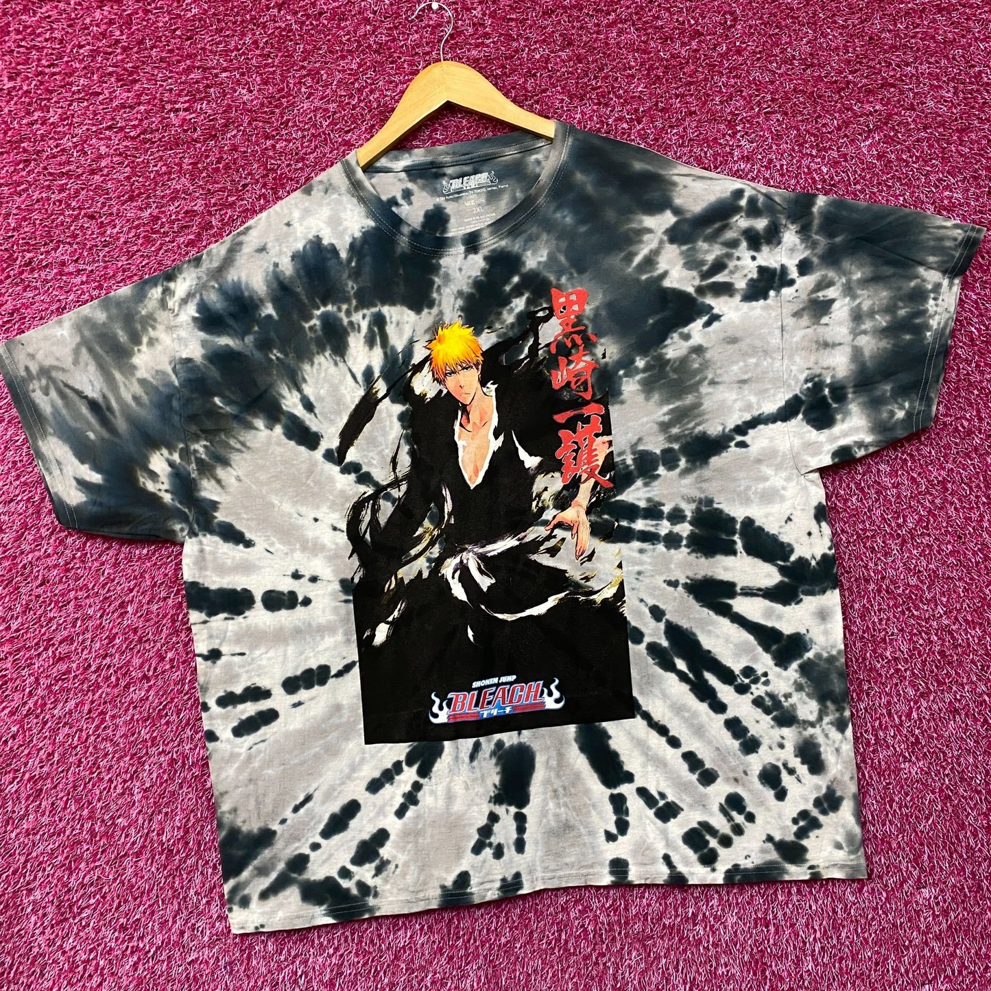Bleach Ichigo Kurosaki Anime Tie-Dye T-Shirt 2XL