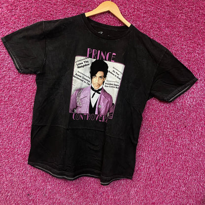 Prince Controversy Washed Acid-Wash Graphic T-Shirt XL