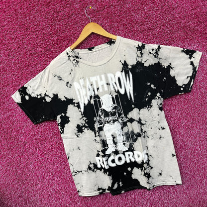 Death Row Records Bleach Dye Rap Tshirt size Large