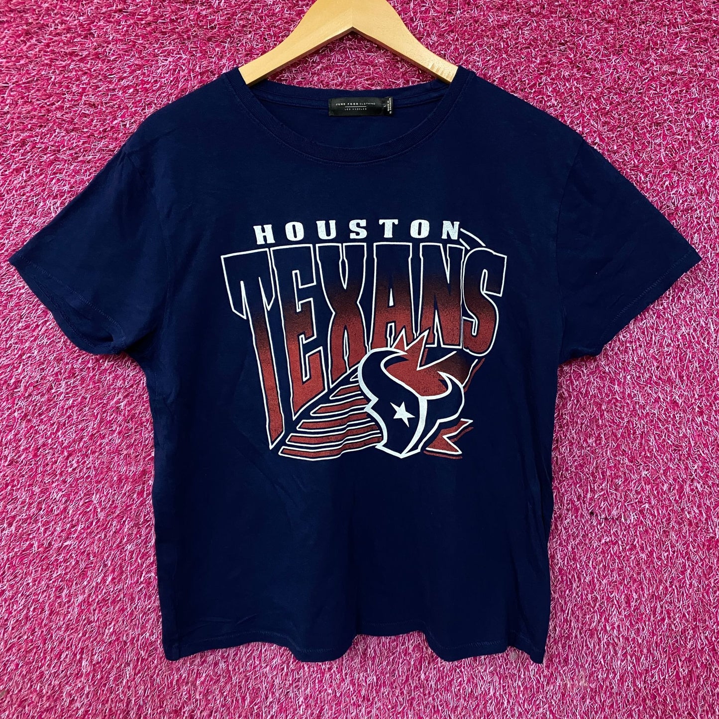 Junk Food Clothing Women's Houston Texans Vintage Style T-Shirt Large