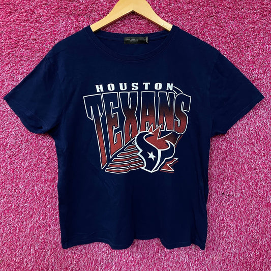Junk Food Clothing Women's Houston Texans Vintage Style T-Shirt Large