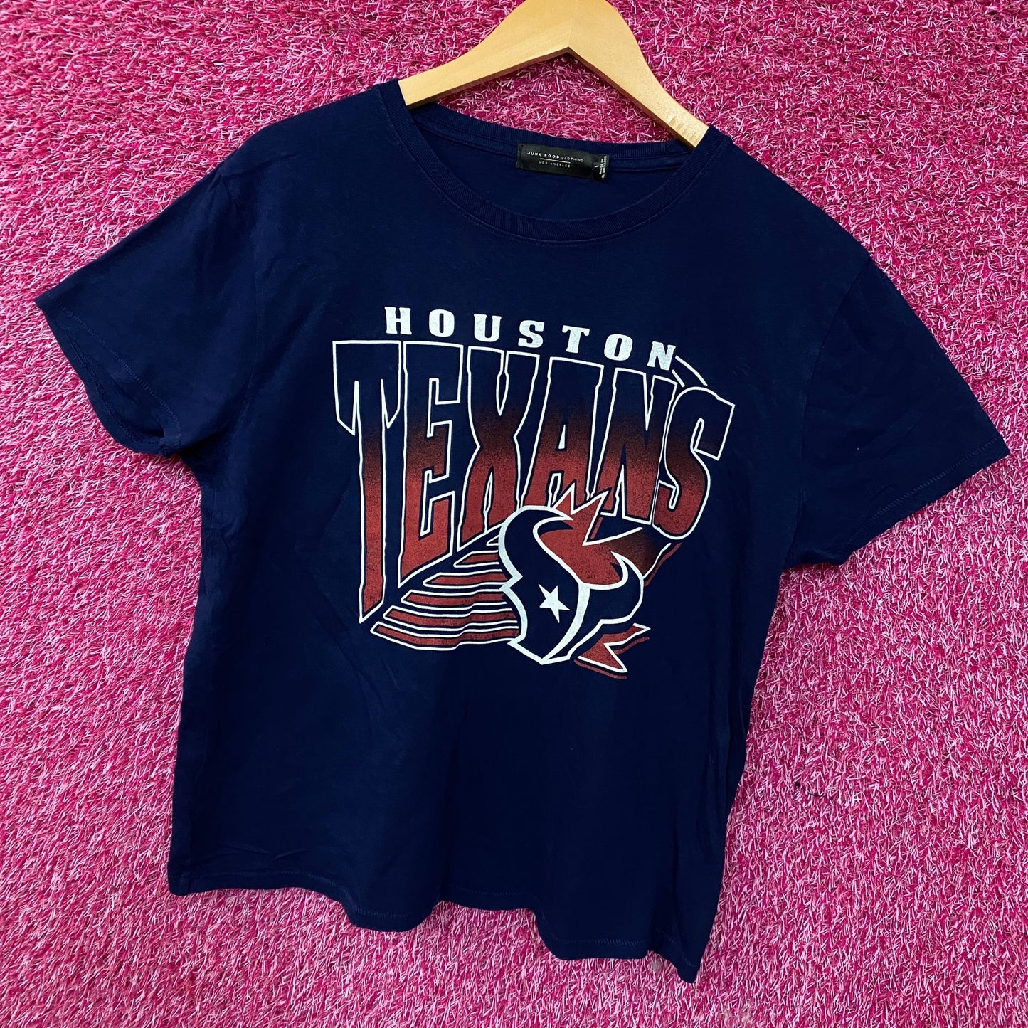 Junk Food Clothing Women's Houston Texans Vintage Style T-Shirt Large