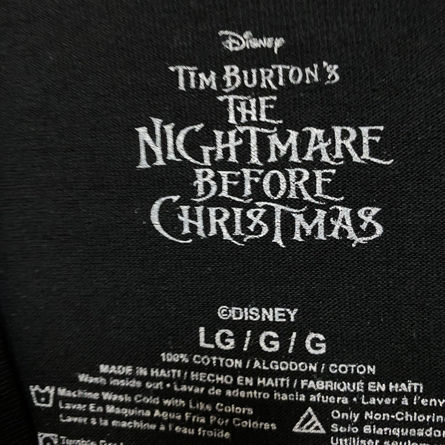 The Nightmare Before Christmas Jack Skellington Disney Tee L