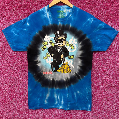 Monopoly Rich Uncle Pennybags Mr. Monopoly Tie Dye T-Shirt Small