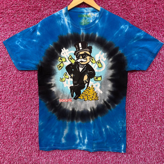 Monopoly Rich Uncle Pennybags Mr. Monopoly Tie Dye T-Shirt Small
