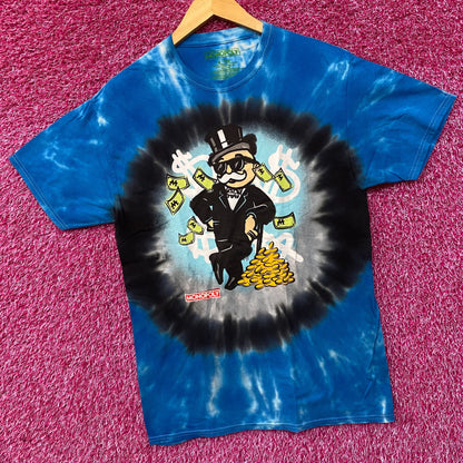 Monopoly Rich Uncle Pennybags Mr. Monopoly Tie Dye T-Shirt Small