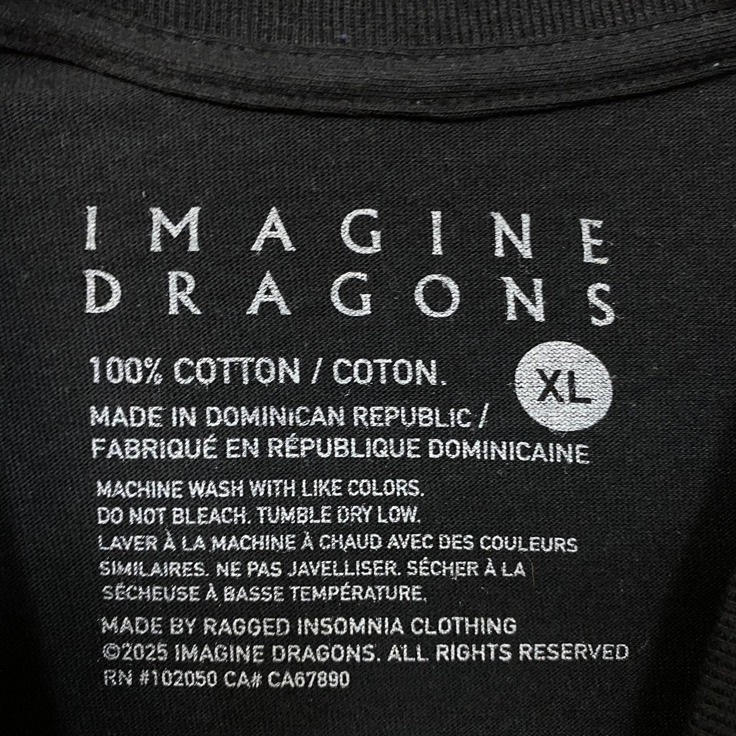 Imagine Dragons Double Dragon Rock Graphic T-Shirts XL