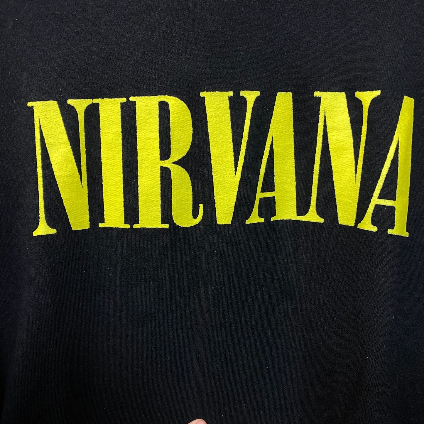 Nirvana Nevermind Dead Smiley Logo Grunge Band Graphic Hoodie XS