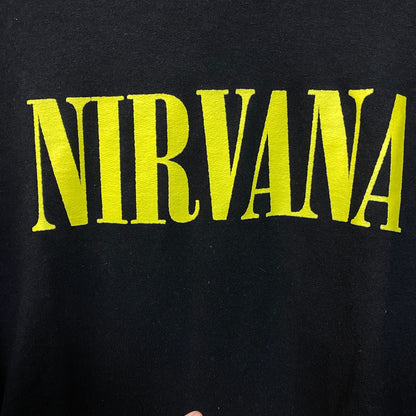 Nirvana Nevermind Dead Smiley Logo Grunge Band Graphic Hoodie XS