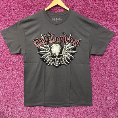 Def Leppard Winged Skill Graphic Gray T-Shirt XL