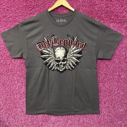 Def Leppard Winged Skill Graphic Gray T-Shirt XL