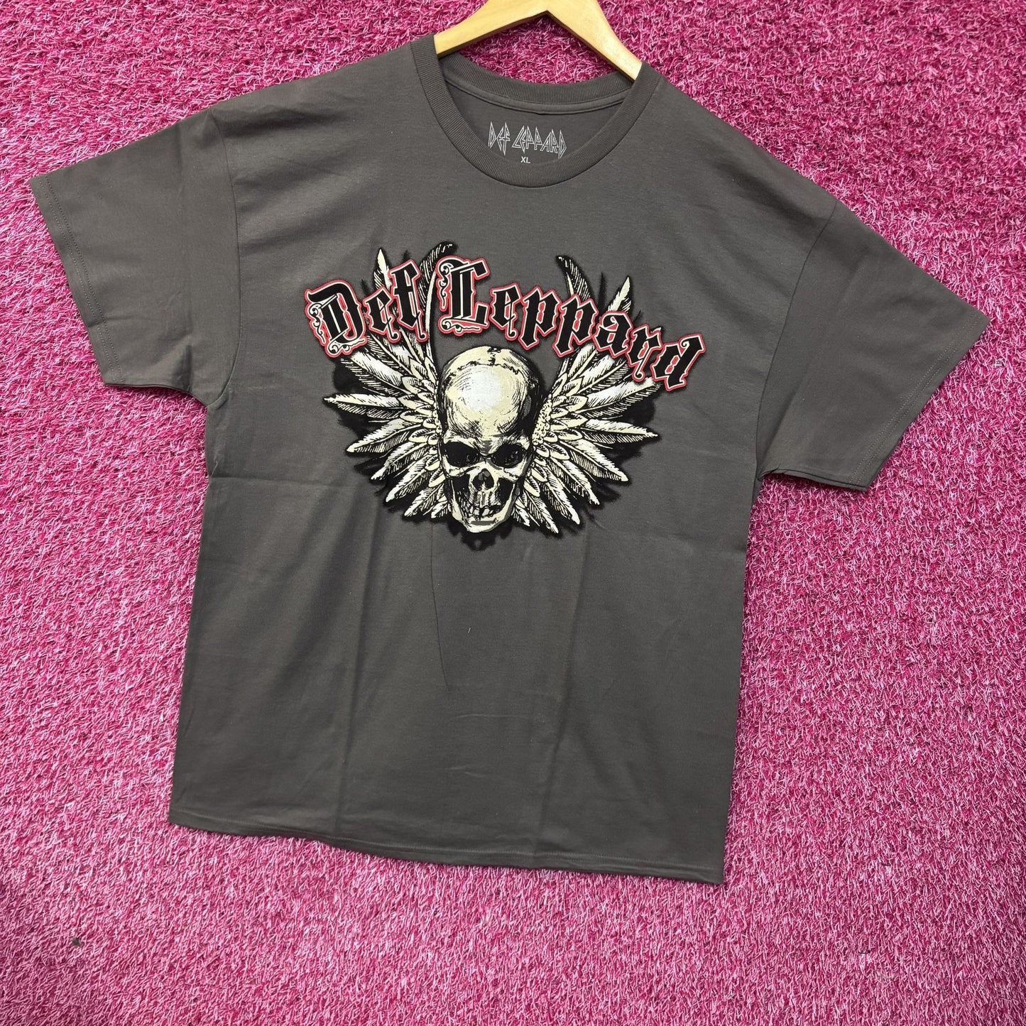Def Leppard Winged Skill Graphic Gray T-Shirt XL