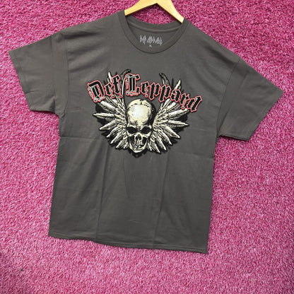 Def Leppard Winged Skill Graphic Gray T-Shirt XL