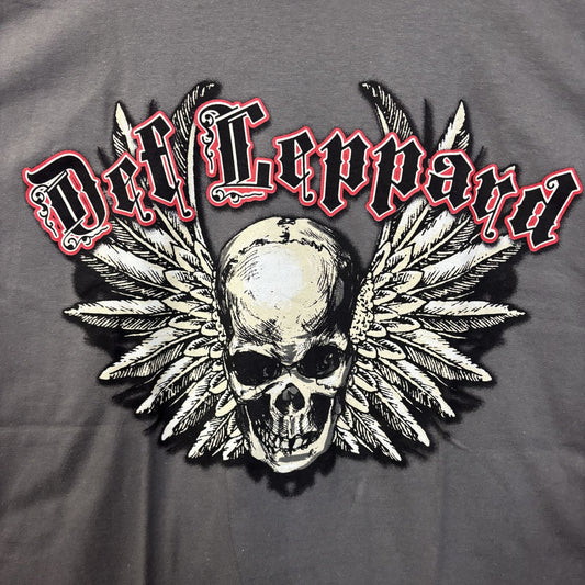 Def Leppard Winged Skill Graphic Gray T-Shirt XL