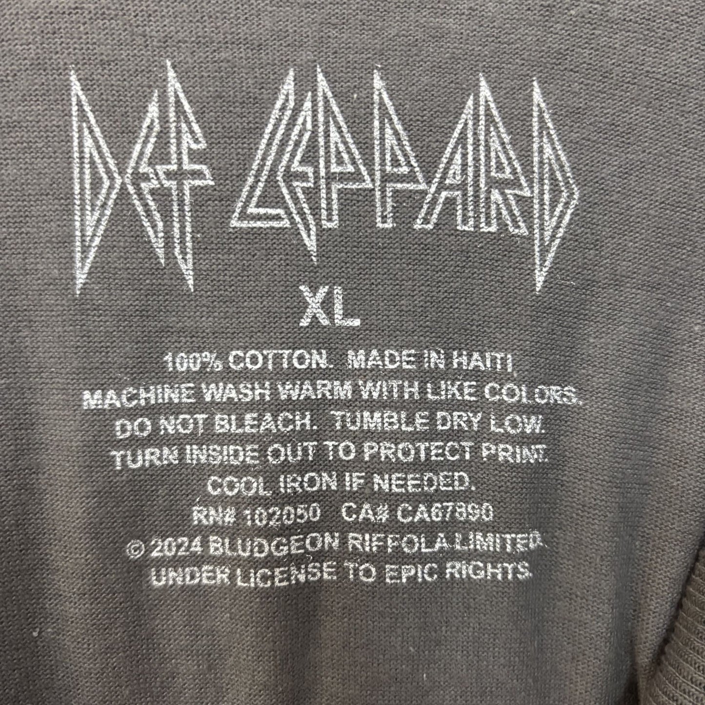 Def Leppard Winged Skill Graphic Gray T-Shirt XL
