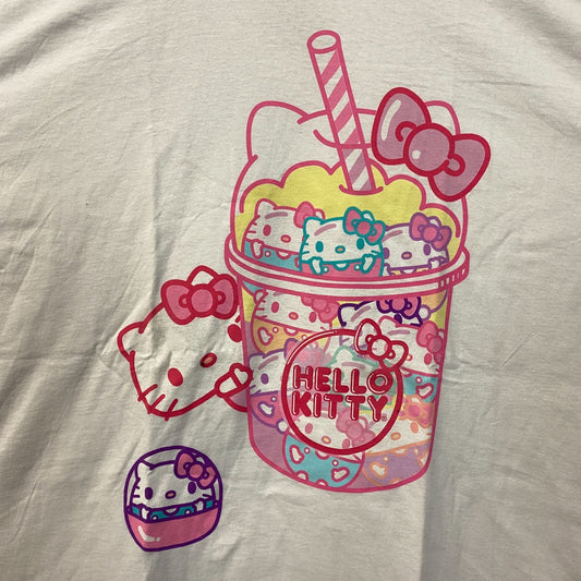 Sanrio Hello Kitty Boba Tea Kawaii Graphic Design T-Shirt XL