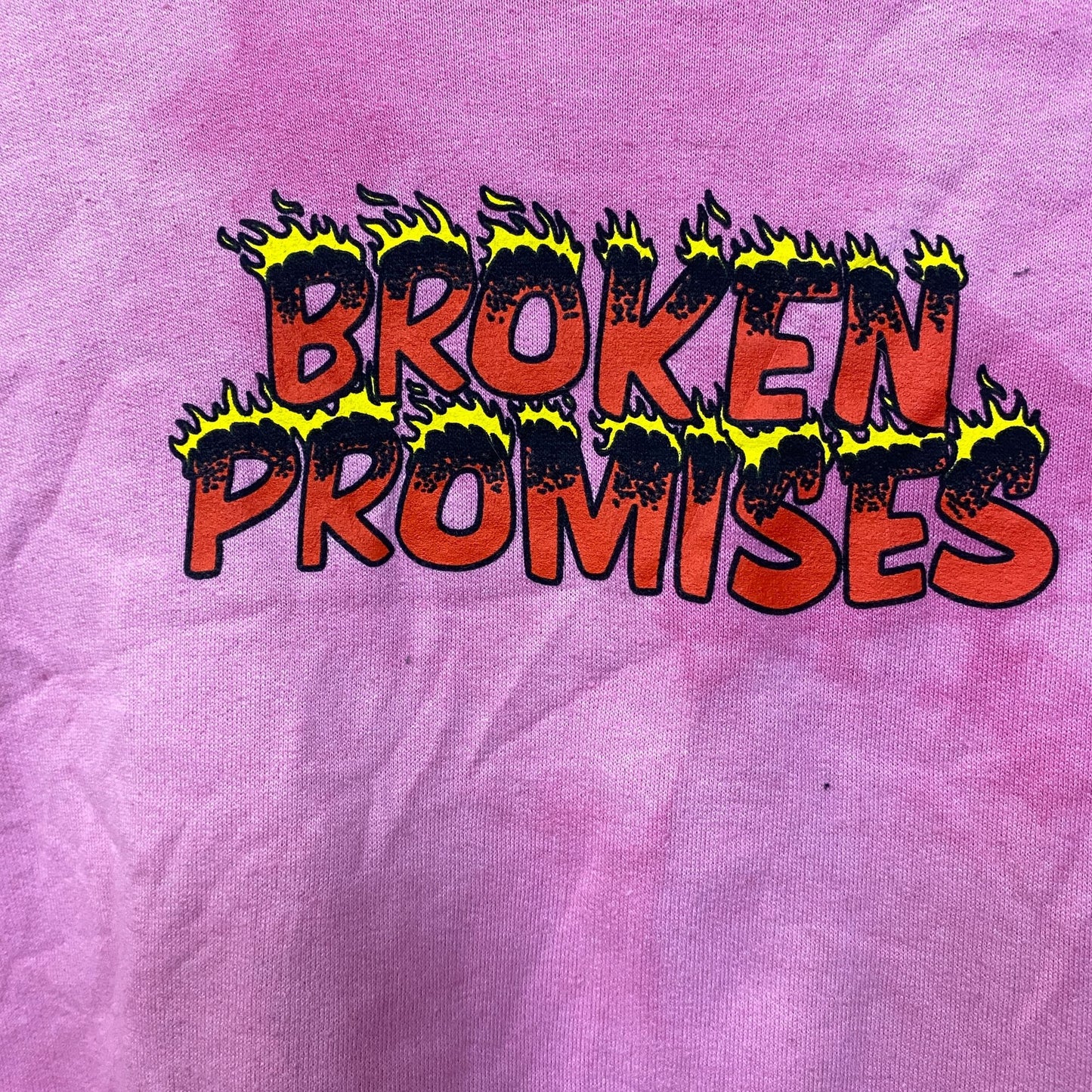 Broken Promises Hot Stuff Tiedye hoodie size Medium