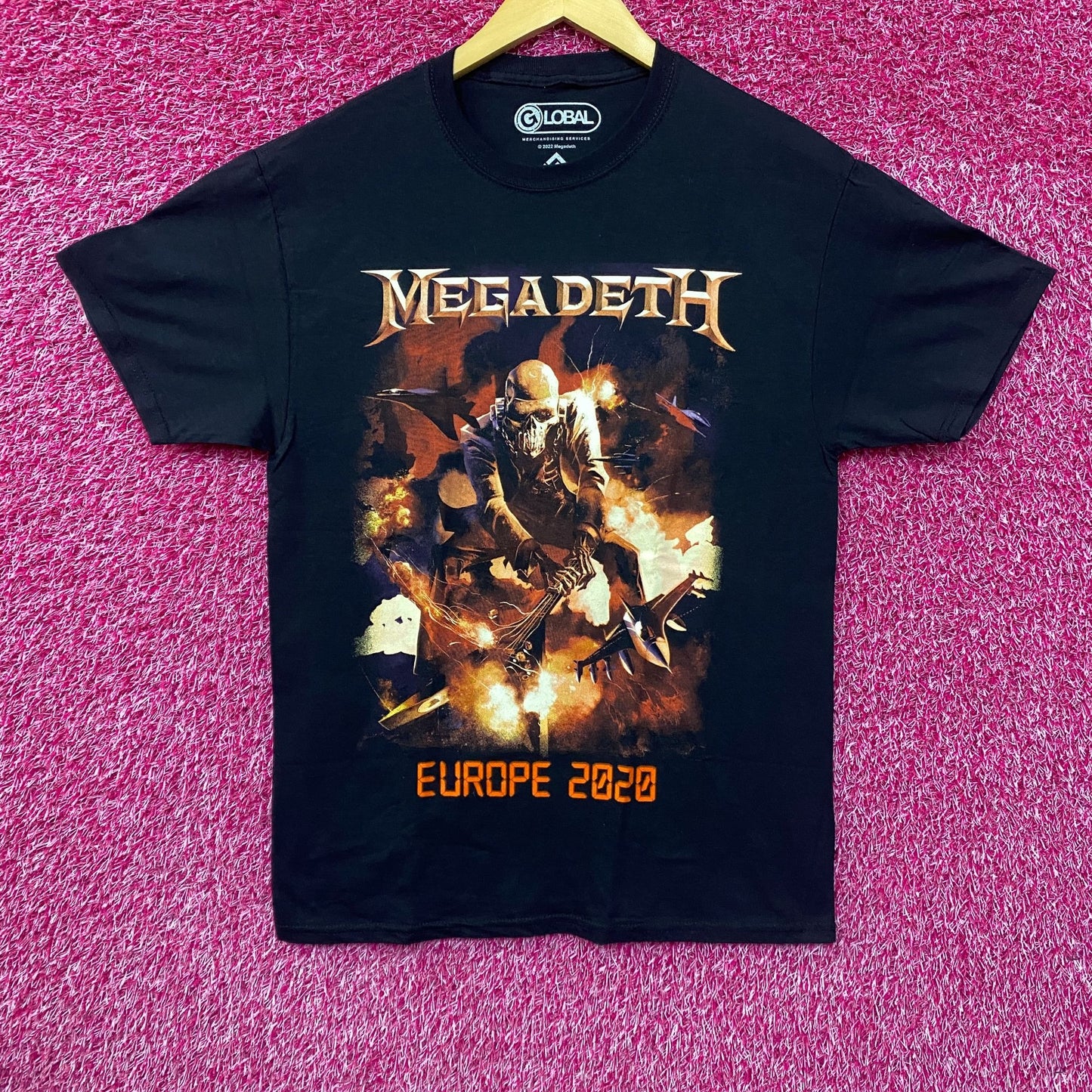 Megadeth Smash Guitar Europe Tour 2020 T-Shirt Medium