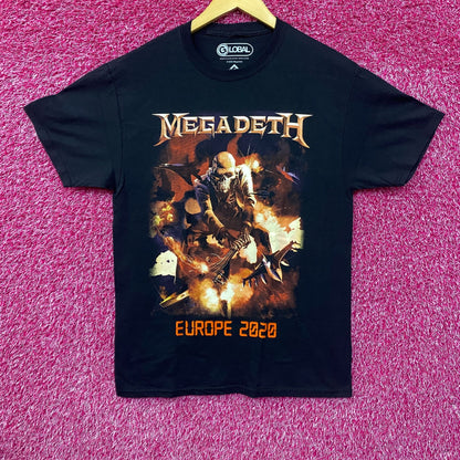 Megadeth Smash Guitar Europe Tour 2020 T-Shirt Medium