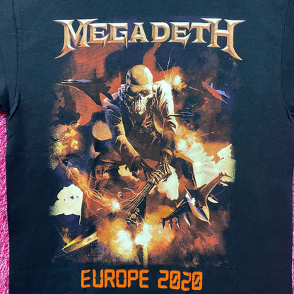 Megadeth Smash Guitar Europe Tour 2020 T-Shirt Medium