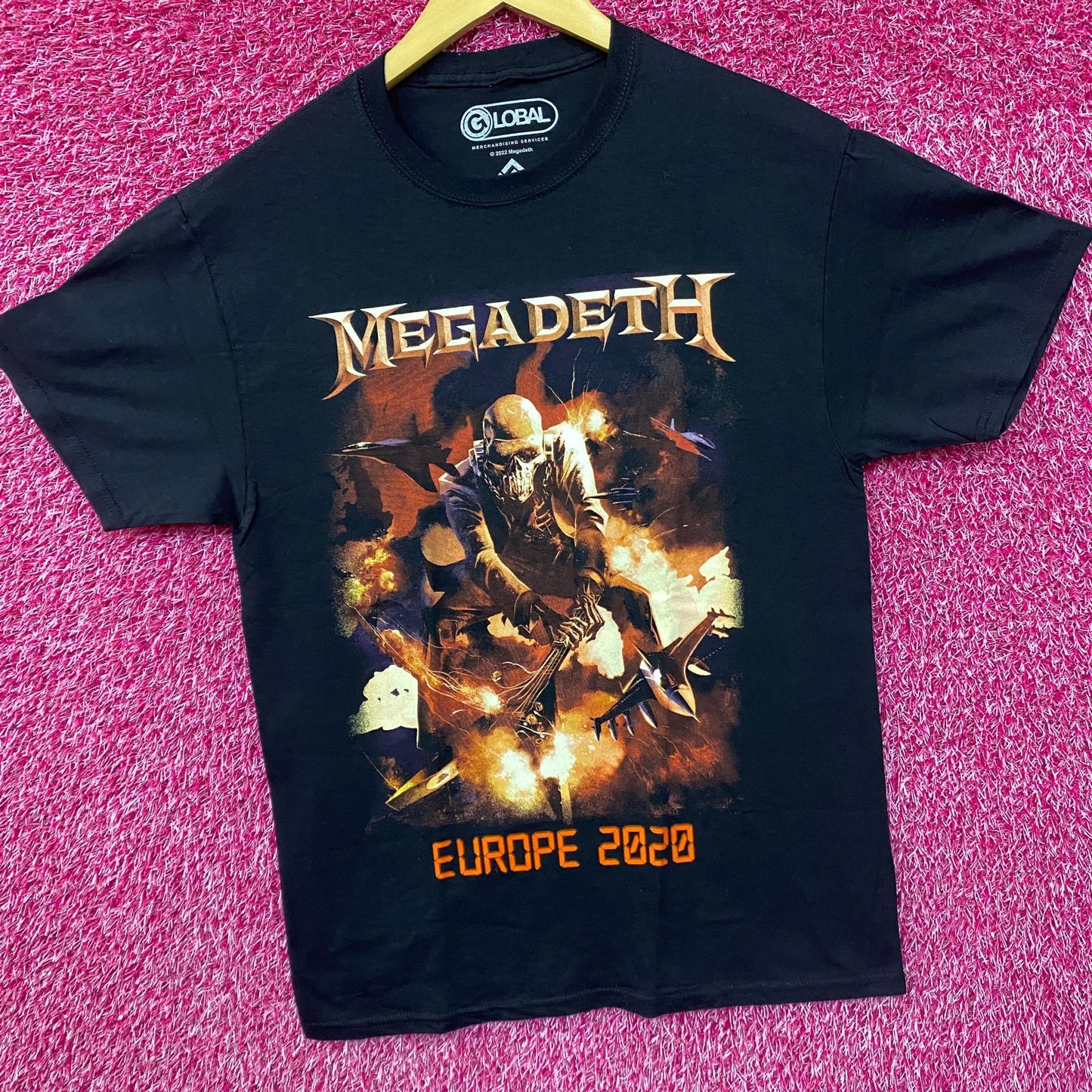 Megadeth Smash Guitar Europe Tour 2020 T-Shirt Medium